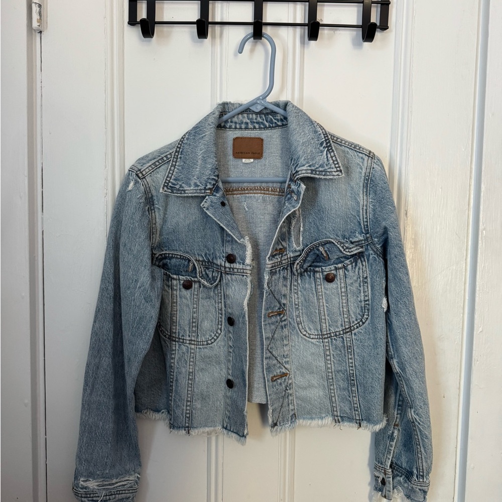 American Eagle Outfitters Light Blue Denim Jacket